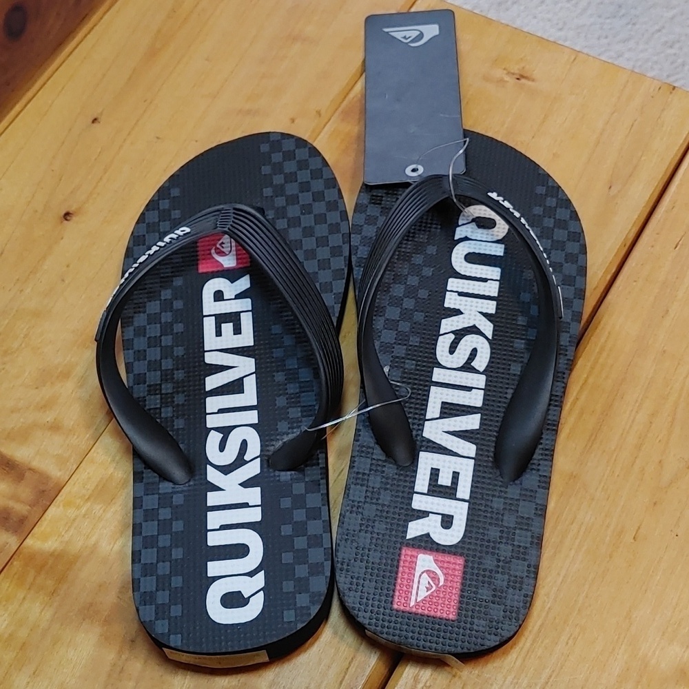 🌸Host Pick🌸NWT Quicksilver Java Blaze Flip Flops Youth 1